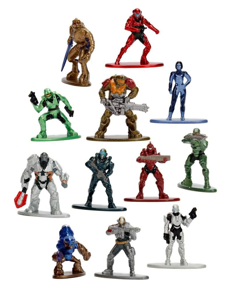 Halo Nano Metalfigs Kov. Mini Figures 4 cm Sada (24) Jada Toys