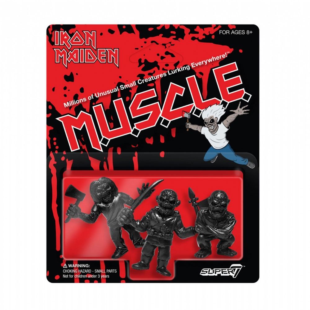 Iron Maiden MUSCLE Figures 3-Pack (Black) 4 cm Super7