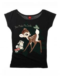 Bambi Dámské Loose Tričko Smile Velikost S