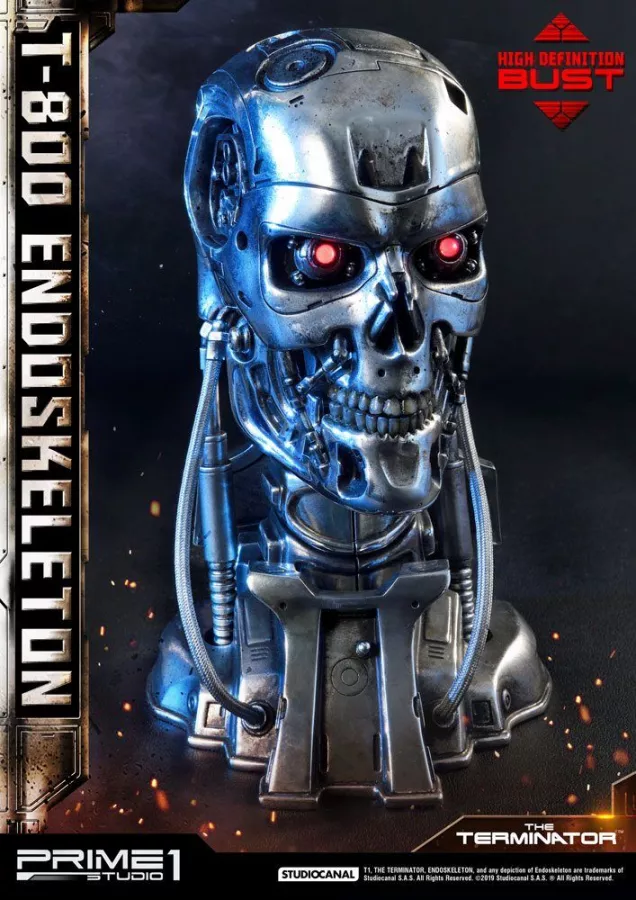 The Terminator High Definition Bysta 1/2 T-800 Endoskeleton Head 22 cm Prime 1 Studio