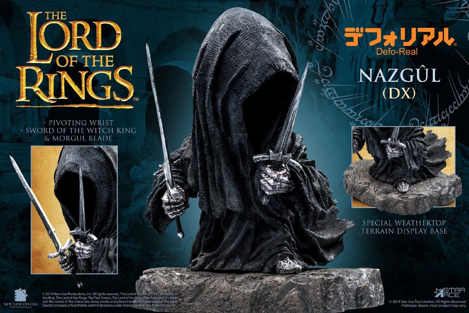 Lord of the Rings Defo-Real Series Soft vinylová Figure Nazgul Deluxe Verze 15 cm Star Ace Toys
