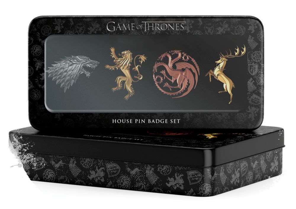 Game of Thrones 4-Pack Pin Placky Main Houses DTR
