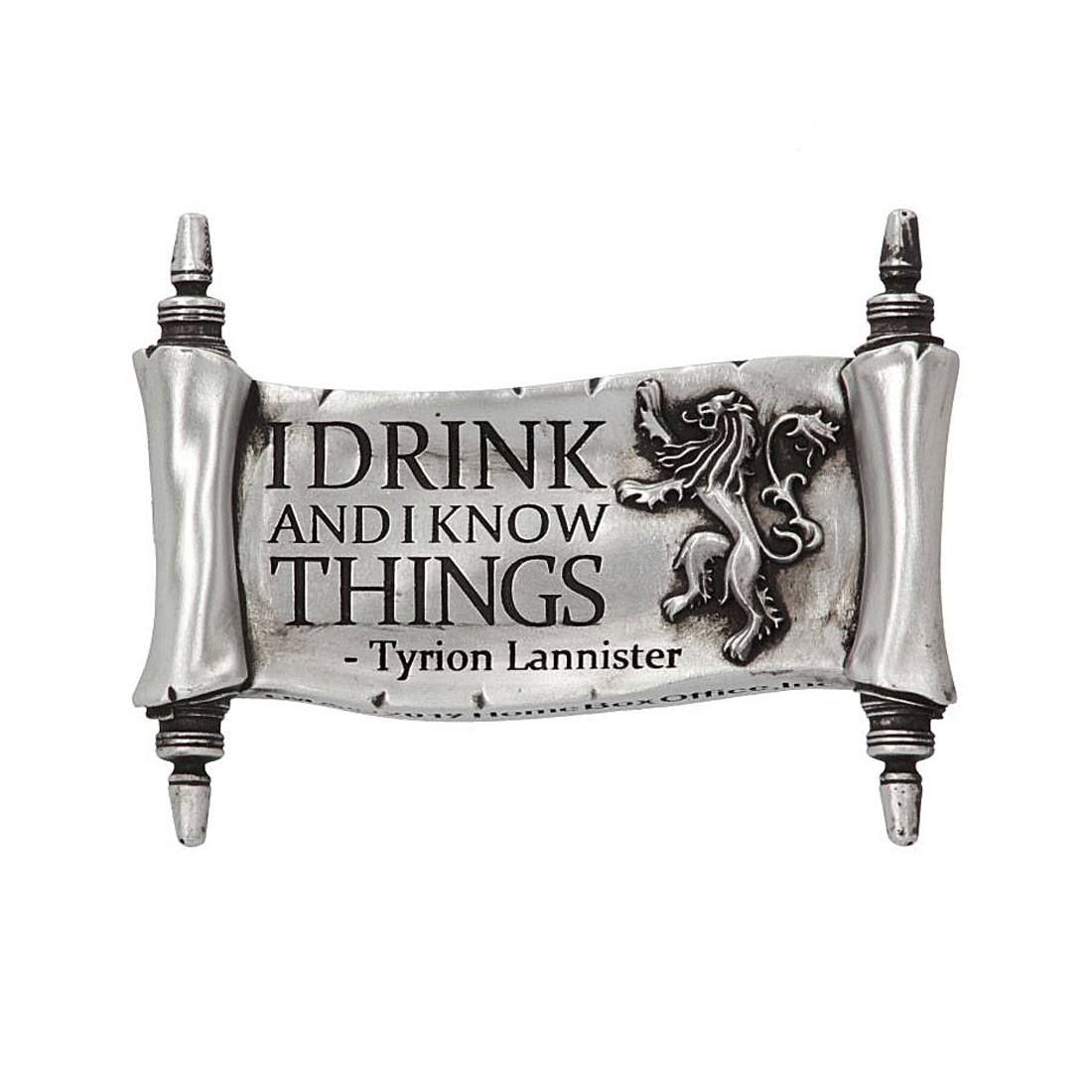 Game of Thrones Magnet I Drink And I Know Things Nemesis Now