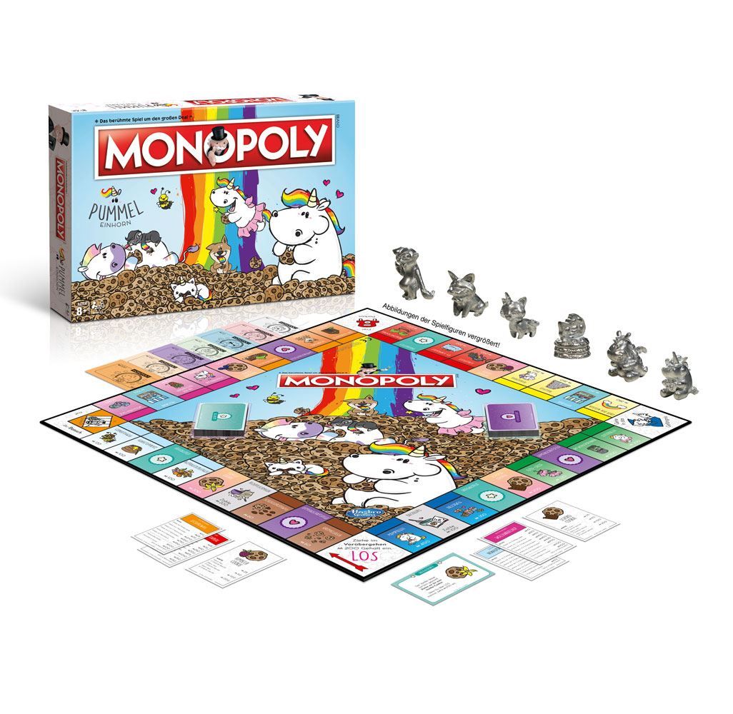 Chubby Unicorn Board Game Monopoly Německá Verze Winning Moves