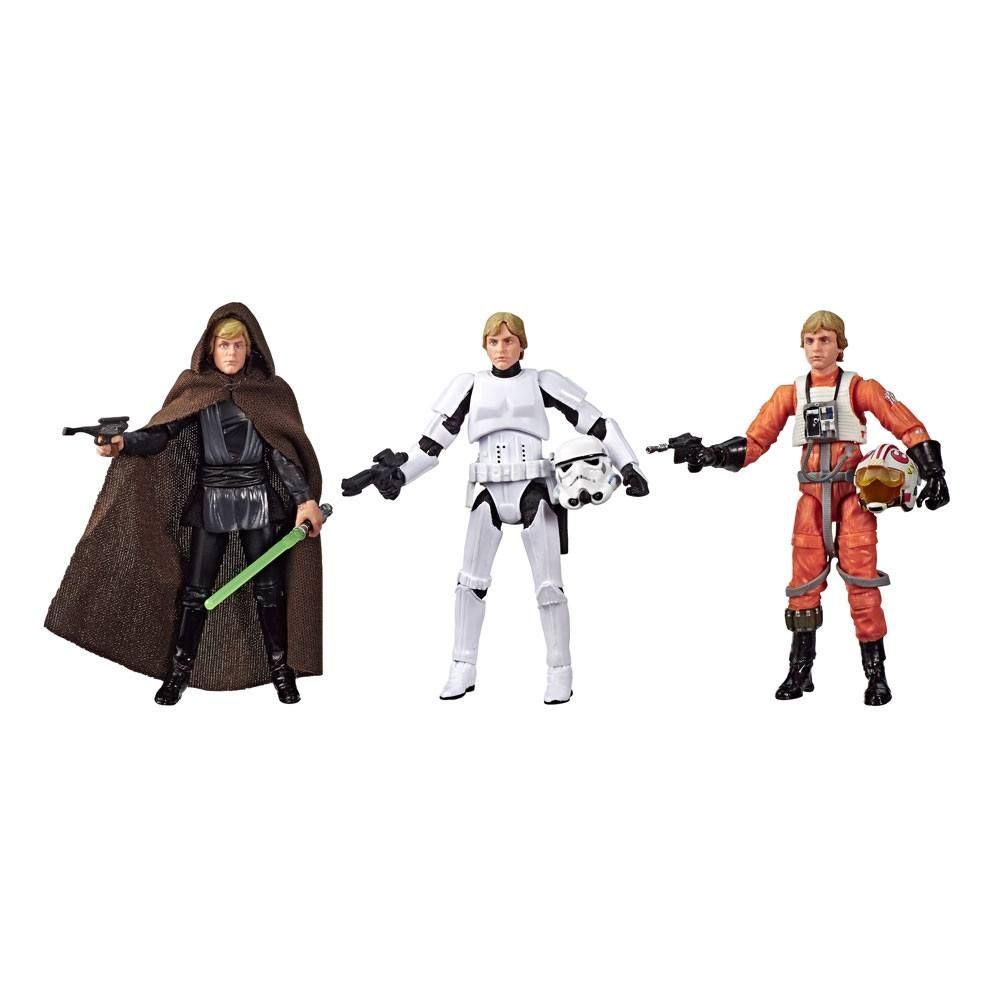 Star Wars Vintage Kolekce Akční Figures 3-Pack Luke Skywalker Jedi Destiny SDCC Exclusive 10 cm Hasbro