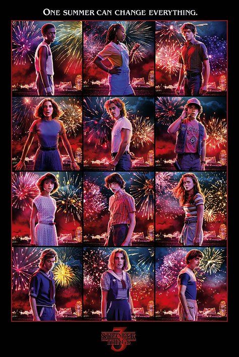 Stranger Things Plakát Pack Character Montage S3 61 x 91 cm (5) Pyramid International