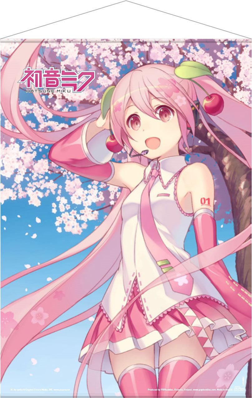 Hatsune Miku Plátno Cherry Blossom 50 x 70 cm POPbuddies