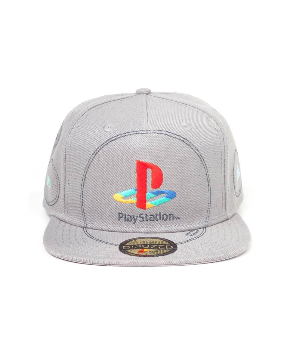 Sony PlayStation Snap Back Baseballová Kšiltovka Silver Logo Difuzed