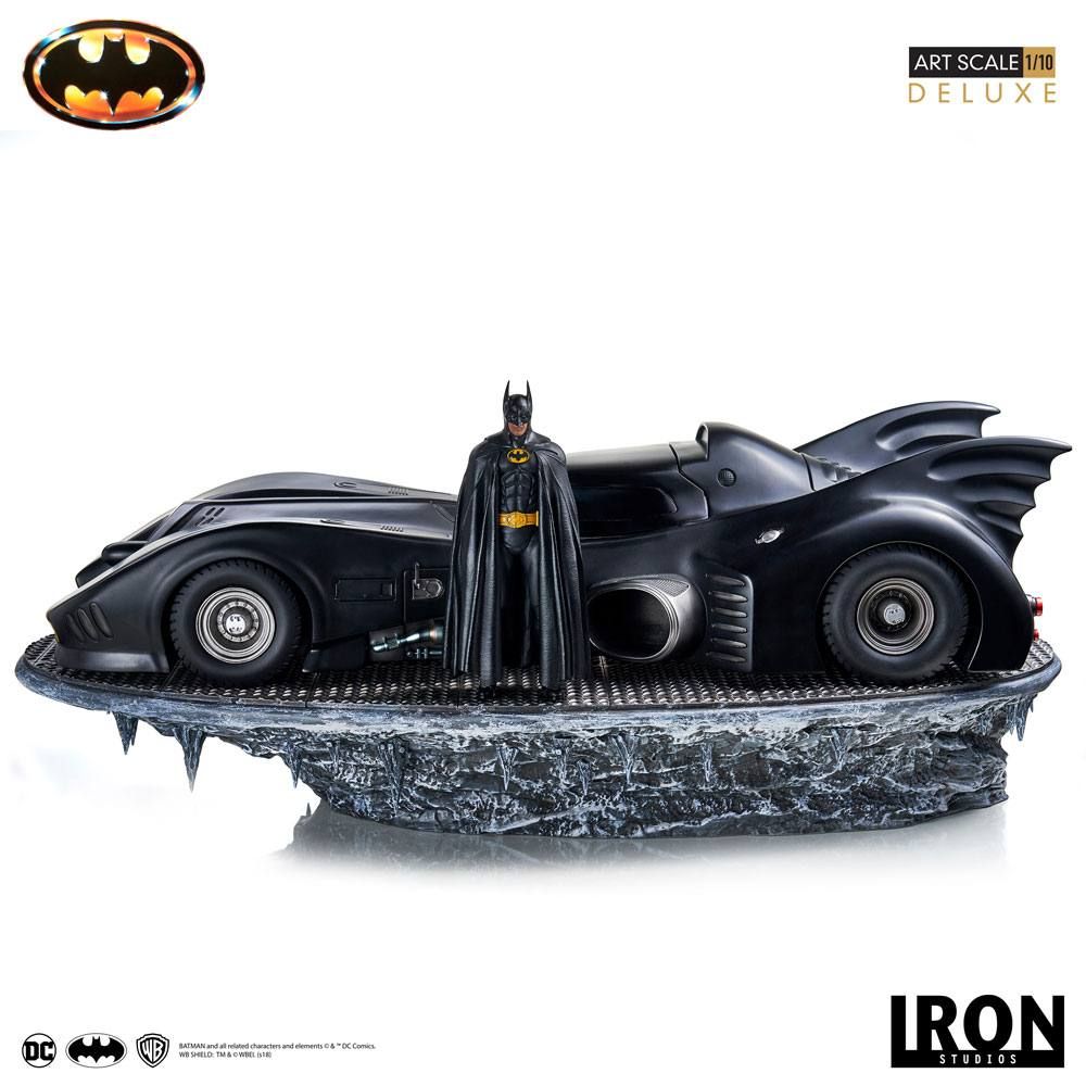 Batman (1989) Deluxe Art Scale Soška 1/10 Batman & Batmobile 75 cm Iron Studios