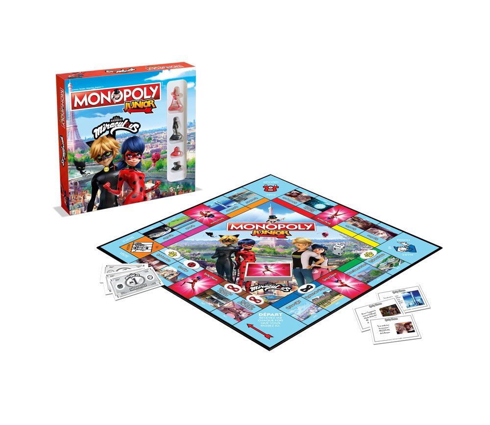 Miraculous: Tales of Ladybug & Cat Noir Board Game Monopoly Junior Francouzská Verze Winning Moves