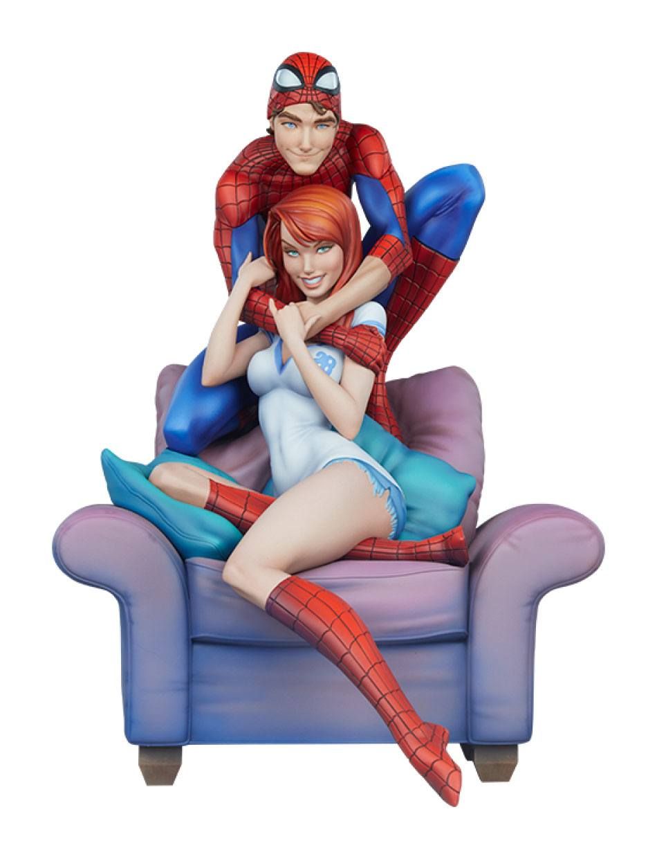 Marvel Maketa Spider-Man & Mary Jane by J. Scott Campbell 32 cm Sideshow Collectibles