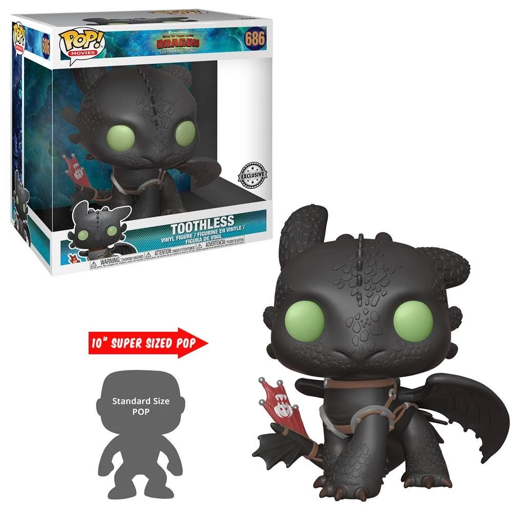How to Train Your Dragon 3 Super Sized POP! vinylová Figure Toothless 25 cm Funko
