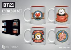 BT21 Espresso Hrnky 4-Pack Icons
