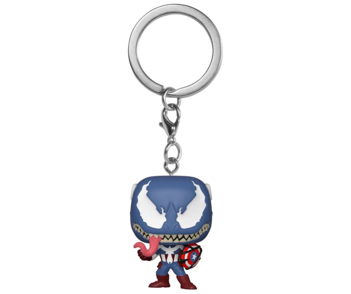 Marvel Venom Pocket POP! vinylová Keychain Captain America 4 cm Funko
