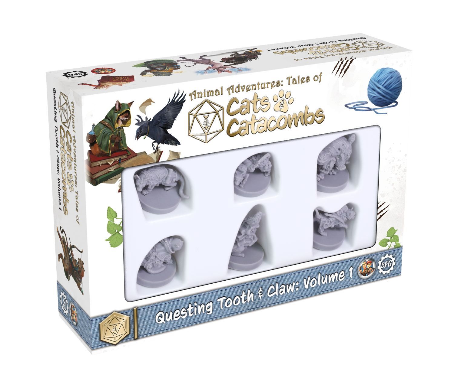 Animal Adventures Cats & Catacombs: Questing Tooth & Claw Miniatures 6-pack Volume 1 Anglická Steamforged Games