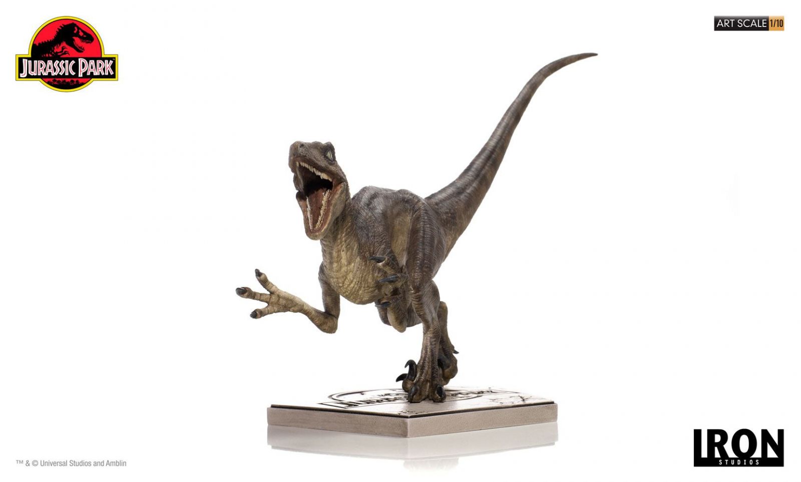 Jurassic Park Art Scale Soška 1/10 Velociraptor Attack 31 cm Iron Studios