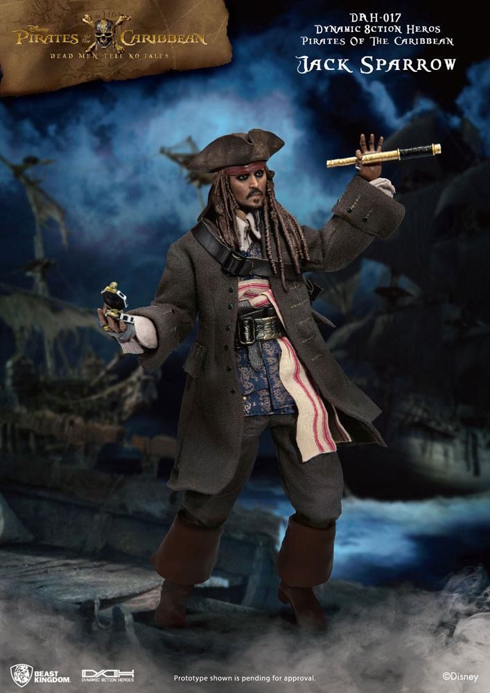 Pirates of the Caribbean Dynamic 8ction Heroes Akční Figure 1/9 Jack Sparrow 20 cm Beast Kingdom Toys