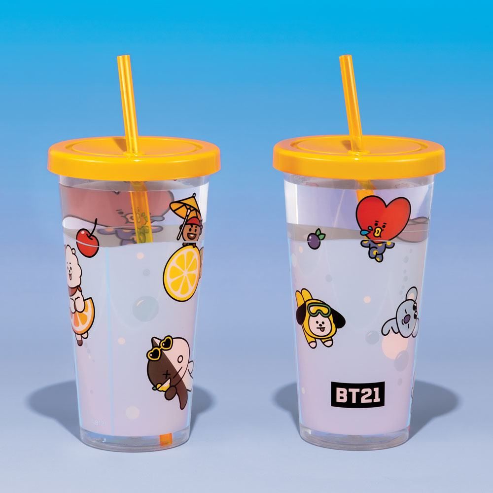 BT21 Cup & Straw Logo Paladone Products