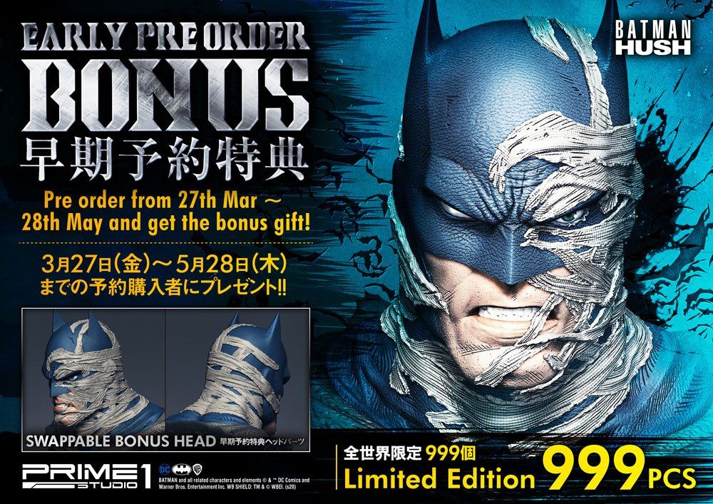 Batman Hush Soška 1/3 Batman Batcave Deluxe Bonus Verze 88 cm Prime 1 Studio