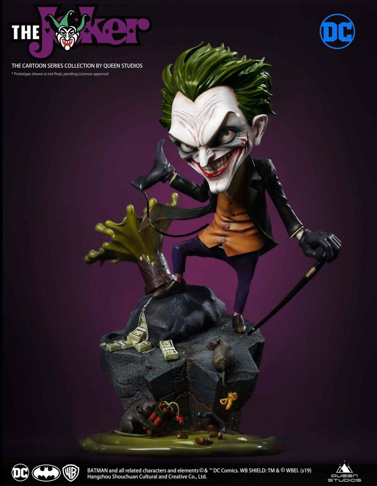 DC Cartoon Series Soška 1/3 The Joker 25 cm Queen Studios