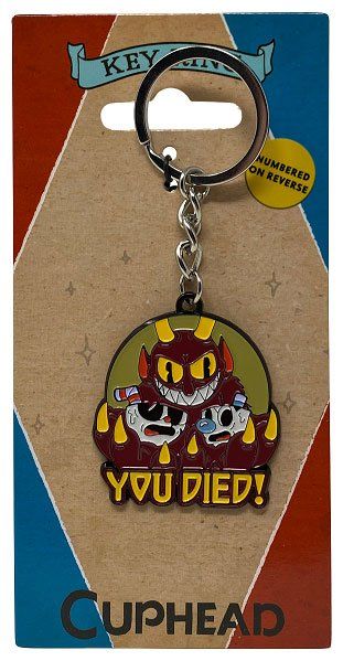 Cuphead Metal Keychain You Died! Limited Edition 4 cm FaNaTtik