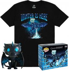 Game of Thrones POP! & Tee Box Icy Viserion heo Exclusive Velikost L
