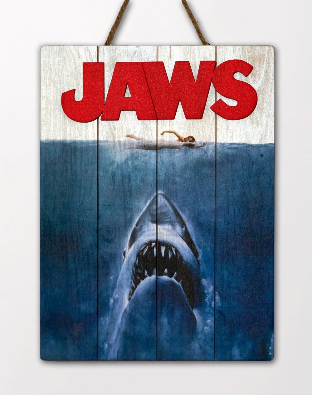 Jaws WoodArts 3D Wooden Nástěnná Art Shark Attack 30 x 40 cm Doctor Collector