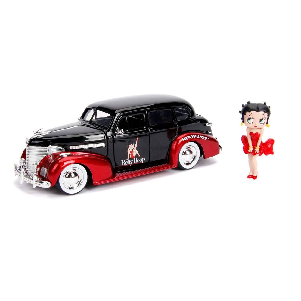 Betty Boop Hollywood Rides Kov. Model 1/24 1939 Chevy Master Deluxe with Figure Jada Toys