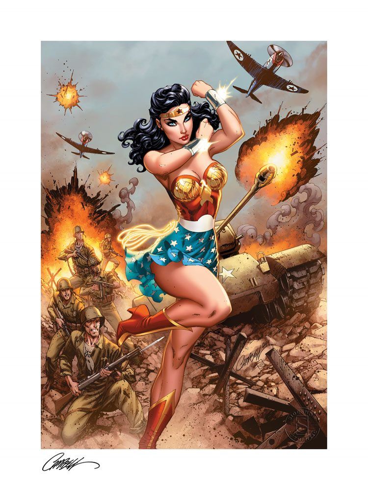 DC Comics Fine Art Print Wonder Woman #750: WWII 46 x 61 cm - unframed Sideshow Collectibles