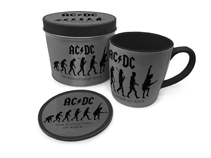 AC/DC Hrnek with Podtácky The Evolution of Rock Pyramid International