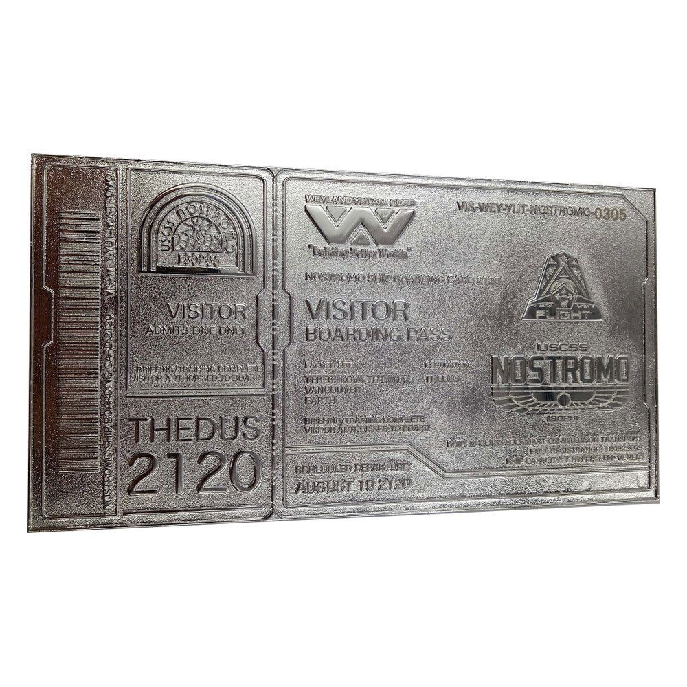 Alien Replika Nostromo Ticket Limited Edition (silver plated) FaNaTtik