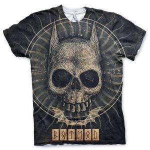 Batman tričko s Allover potiskem Gothic Skull | S, M, L, XL, XXL