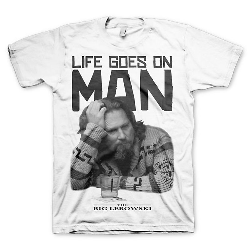 Big Lebowski pánské tričko s potiskem Life Goes On Man Licenced