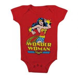 Kojenecké bodyčko červené Wonder Woman | 12 Měsíců, 6 Měsíců