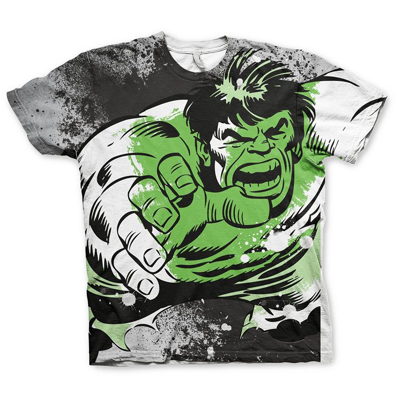 Tričko Marvel Allover The Hulk Licenced