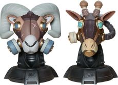 Unruly Designer Series Busts Ram and Giraffe Guerilla Squadron Set by Freehand Profit 23 cm