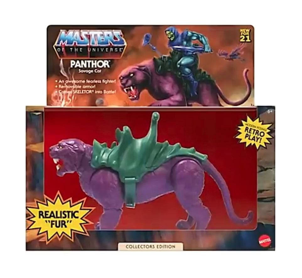 Masters of the Universe Origins Akční Figure 2021 Panthor Flocked Collectors Edition Exclusive 14cm Mattel