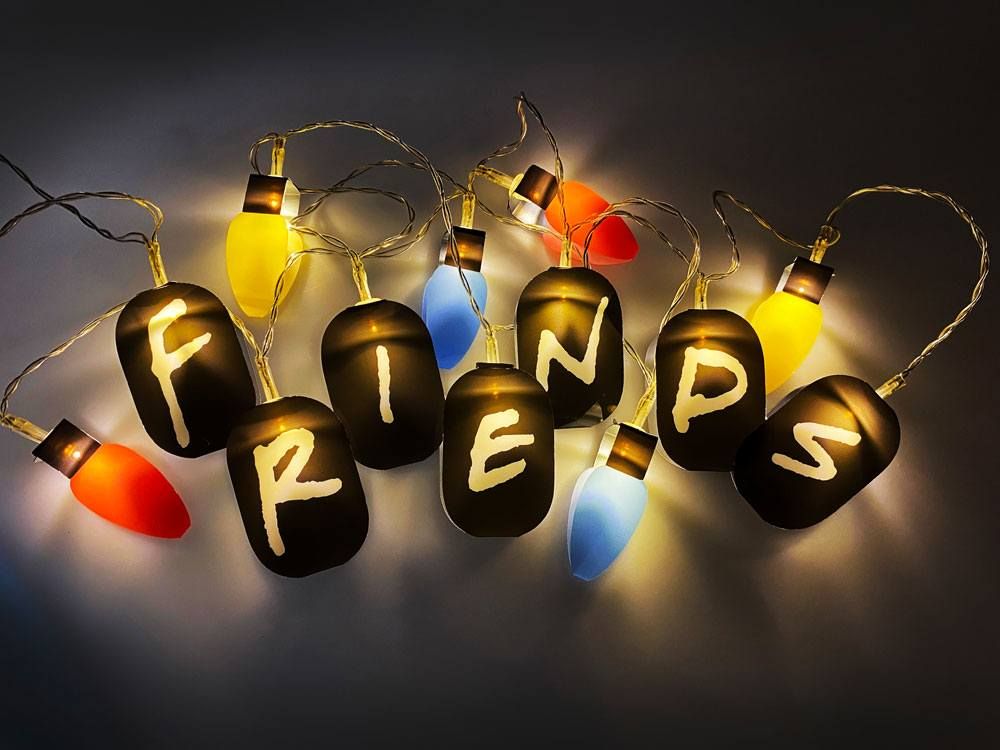 Friends 2D String Lights Logo Groovy