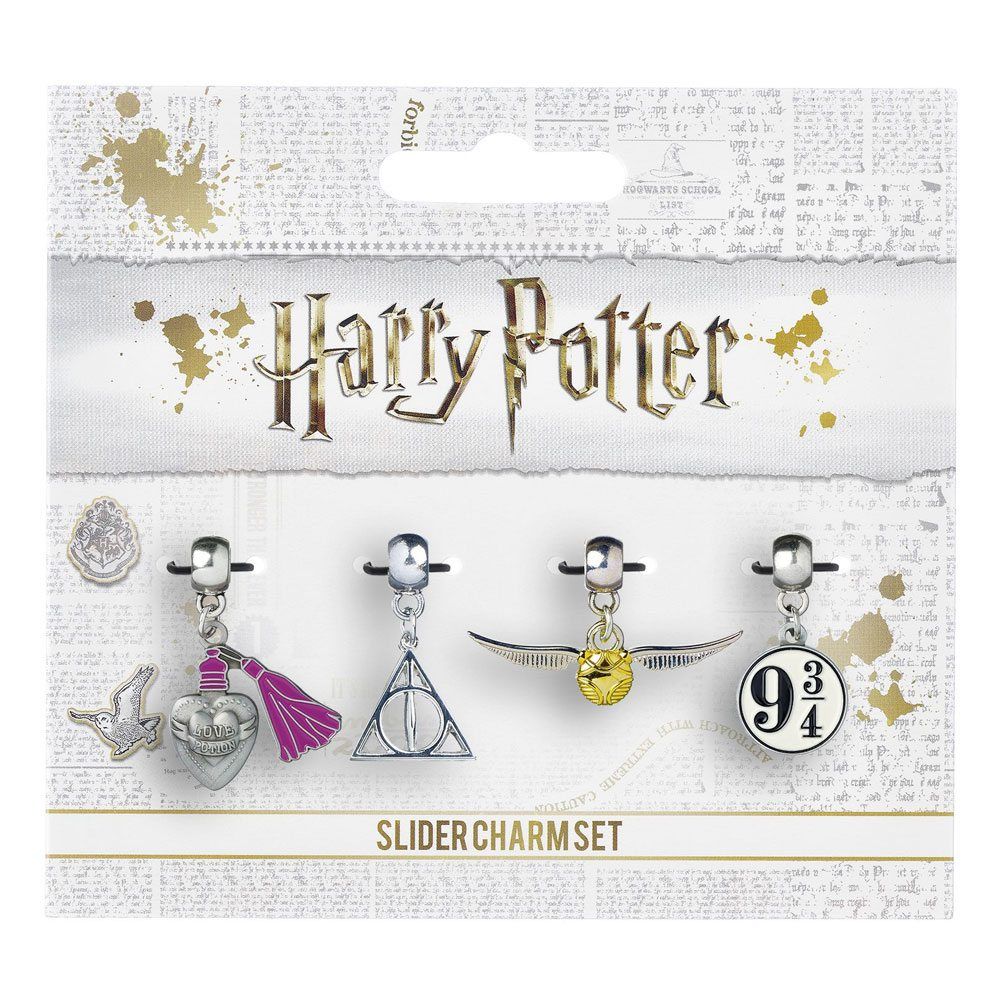 Harry Potter Talisman 4-Pack Snitch/Deathly Hallows/Platform 9 3/4/Love Potion (silver plated) Carat Shop, The