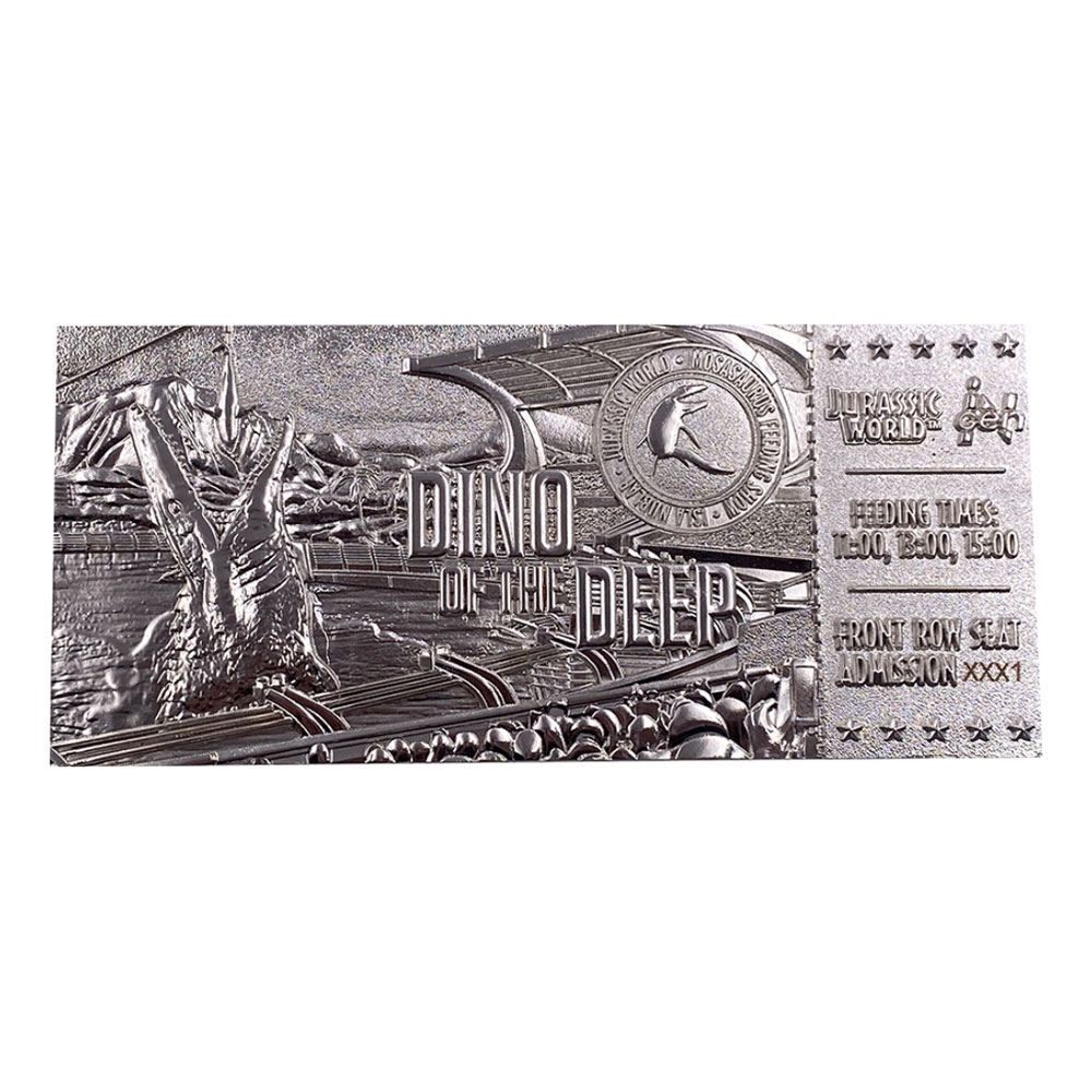 Jurassic Park Replika Mosasaurus Ticket Ticket (silver plated) FaNaTtik