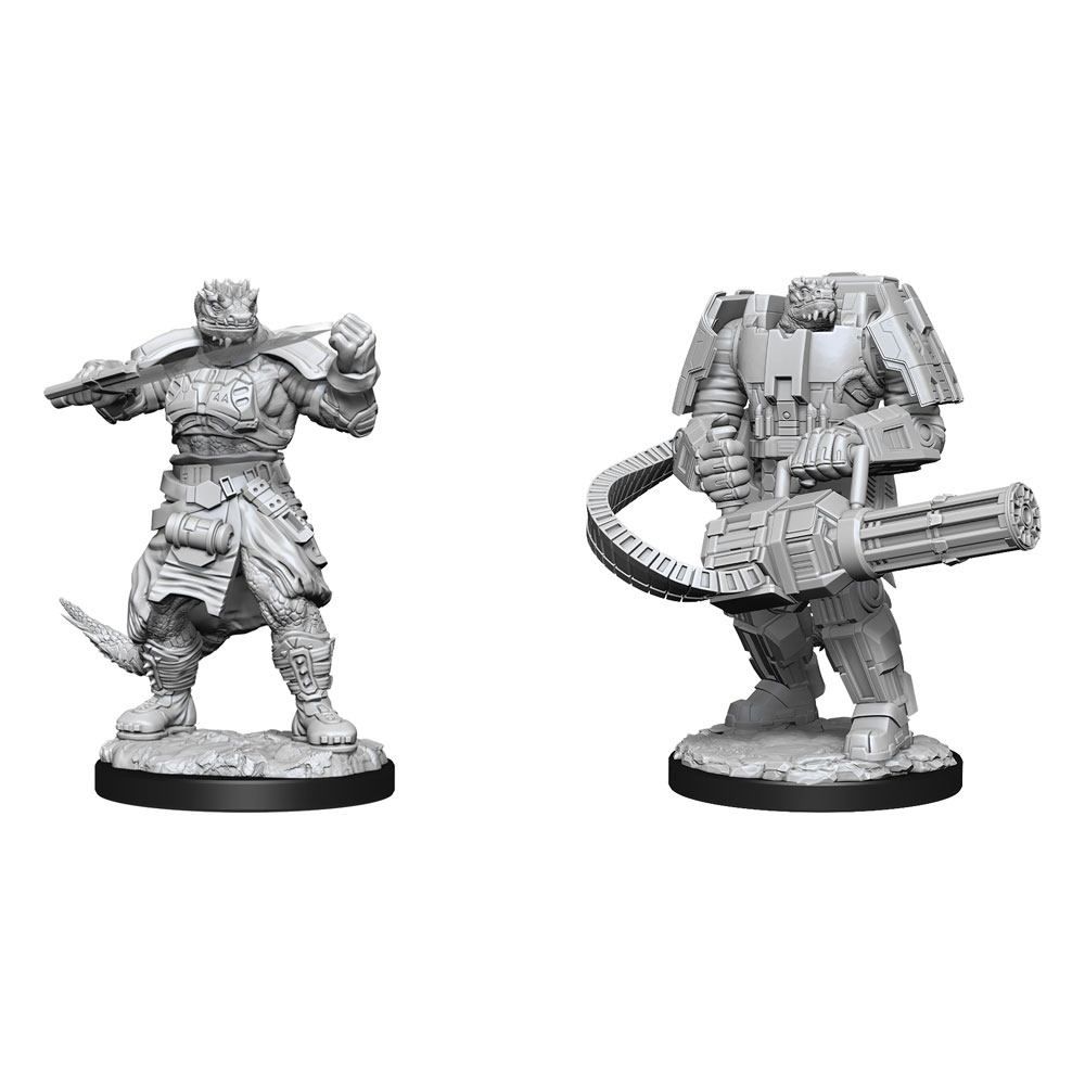 Starfinder Battles Deep Cuts Unpainted Miniatures Vesk Soldier Case (2) Wizkids