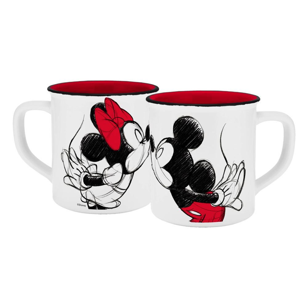 Disney Hrnek Mickey Kiss Sketch Red Geda Labels