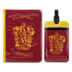 Harry Potter Passport Case & Jmenovka na zavazadlo Tag Set Nebelvír