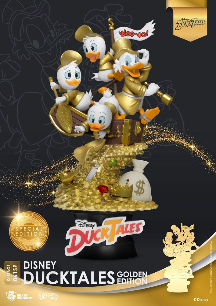 Disney Classic Animation Series D-Stage Diorama DuckTales Golden Edition heo EMEA Exclusive 15 cm Beast Kingdom Toys