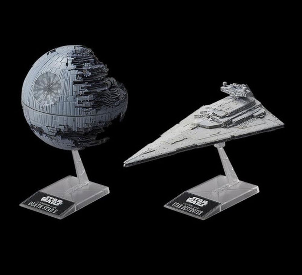 Star Wars Model Kit Death Star II & Imperial Star Destroyer Bandai Star Wars