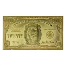 Fallout: New Vegas Replika New California Republik 20 Dollar Bill (gold plated)