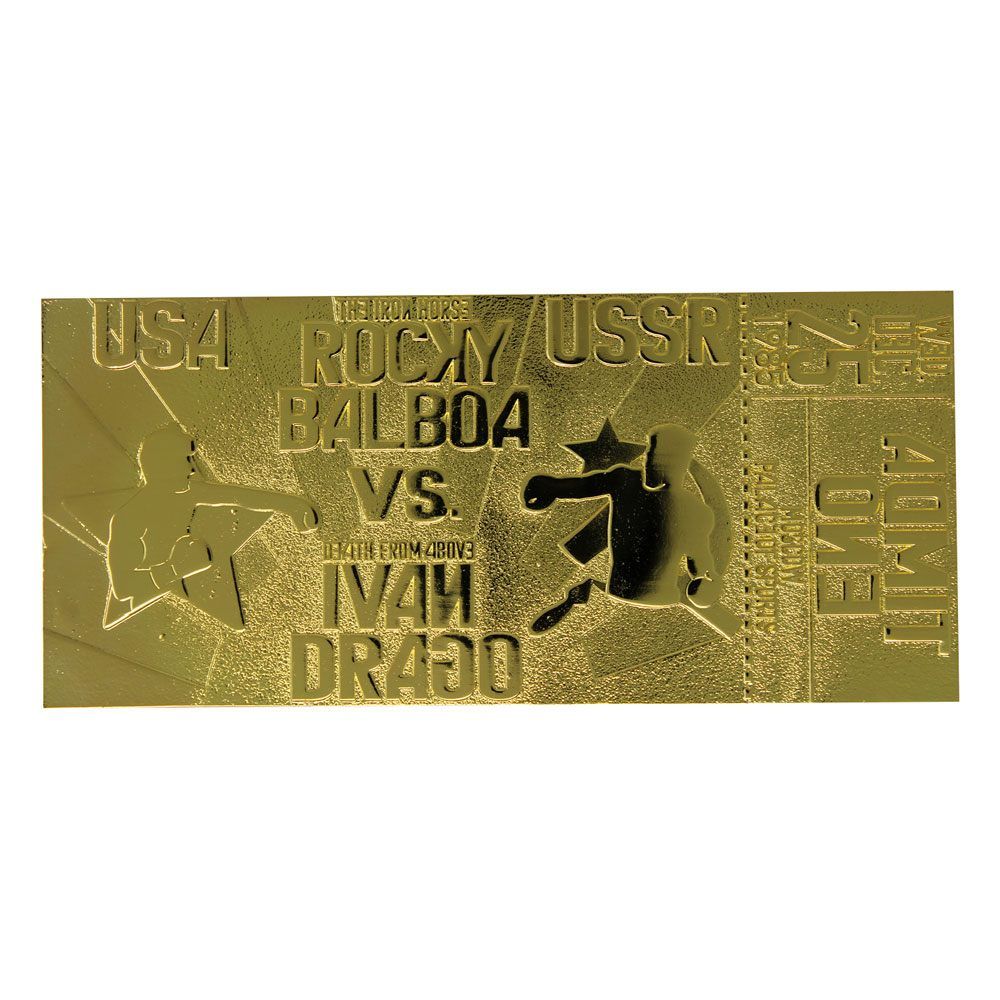 Rocky IV Replika East vs. West Fight Ticket (gold plated) FaNaTtik