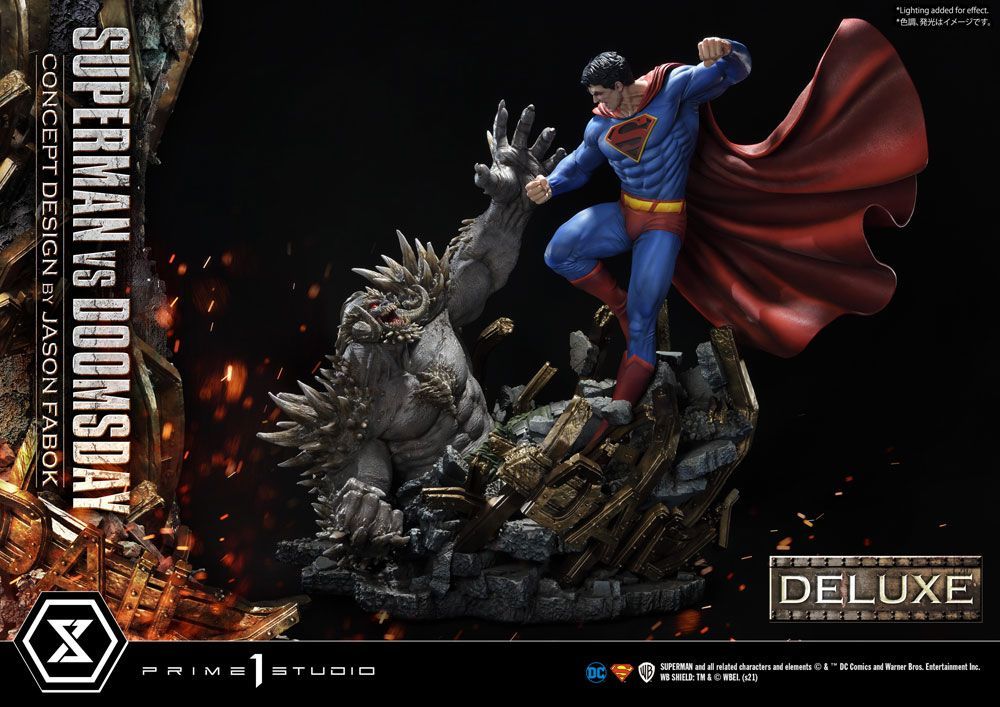 DC Comics Soška 1/3 Superman Vs. Doomsday by Jason Fabok Deluxe Bonus Verze 95 cm Prime 1 Studio
