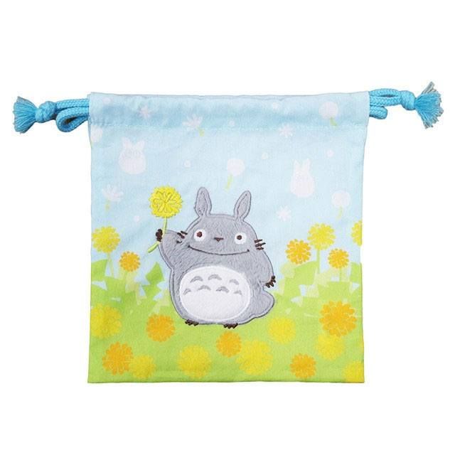 My Neighbor Totoro Laundry Storage Bag Totoro with Flowers 20 x 19 cm Marushin