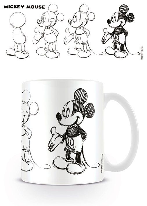 Mickey Mouse Hrnek Sketch Process Pyramid International